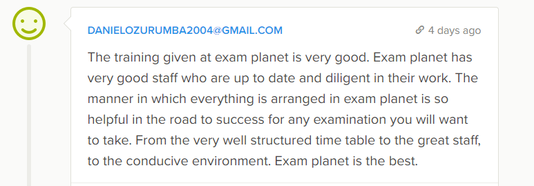 testimonial examplanet